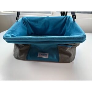 KURGO Heather Dog Booster Seat Safety Belt Up to 30 Lbs Blue Padded Washable